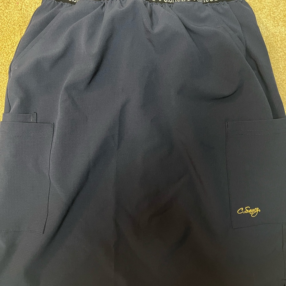 C. Saucy Navy Blue Scrub Skirt